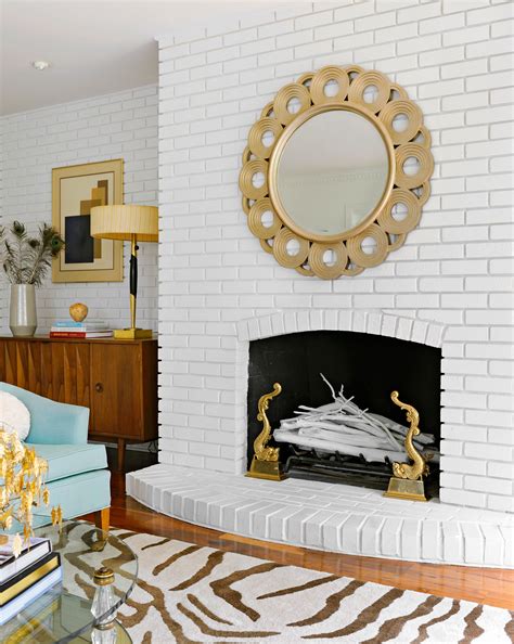Living Rooms With White Brick Fireplaces | Cabinets Matttroy