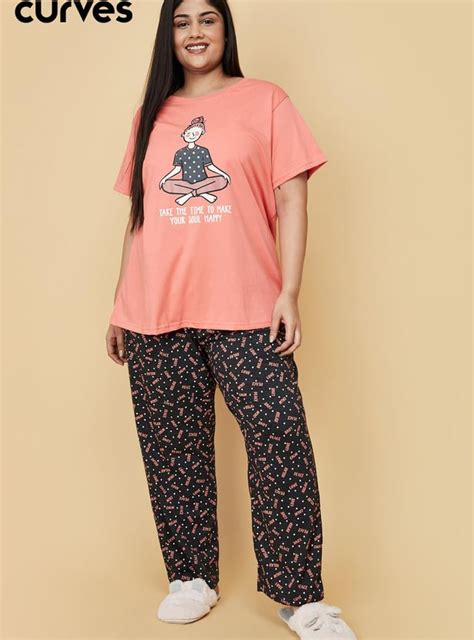 Buy Women Cotton Printed T-shirt with Pyjamas Online at just Rs. 999.0 ...