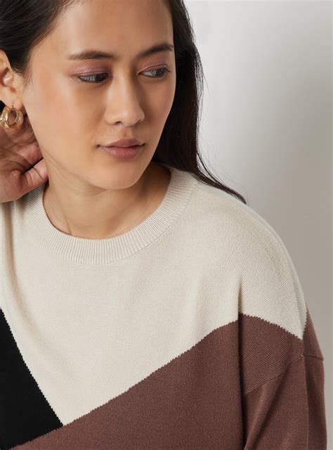 Buy Women Colourblocked Sweater Online at just Rs. 899.0 ...