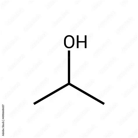 chemical structure of Isopropyl alcohol (C3H8O) Stock-Vektorgrafik ...