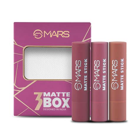 Buy MARS Matte Box Set of 3 Lipsticks for Women | Long-Lasting | Smooth ...