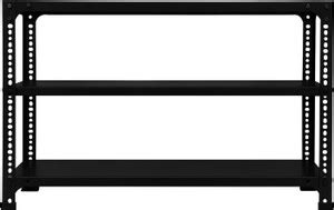 FIDVI FERRO Slotted Angle Metal Rack (12x29x24 Inch)3 Shelves Storage ...