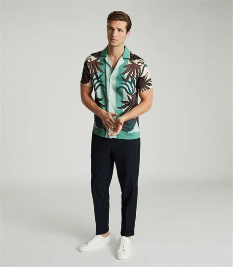 Men Patois Sage Printed Short Sleeve Shirt – Roar Fox