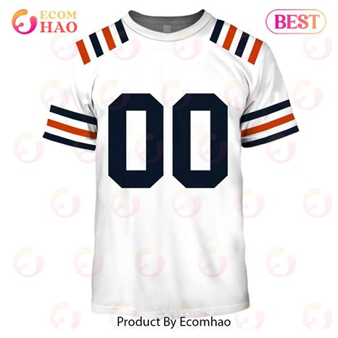 Personalize Name and Number Chicago Bears 1936 Vintage Style White ...