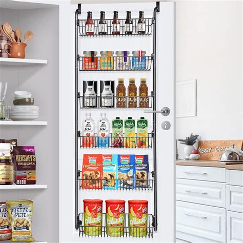 Amazon.com: COOLFXEND Over the Door Pantry Organizer,6-Tier Pantry Door ...
