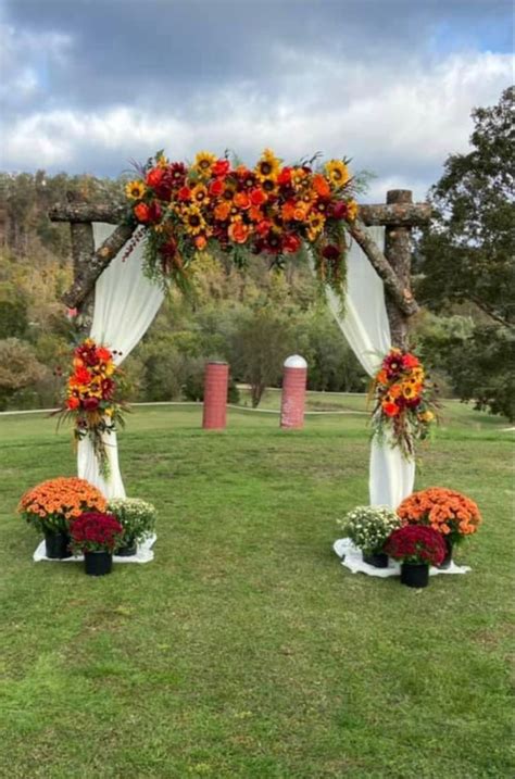 fall wedding arbor