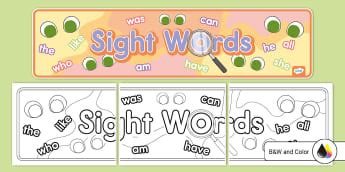 Sight Words Worksheets & Printables | Kindergarten | Twinkl