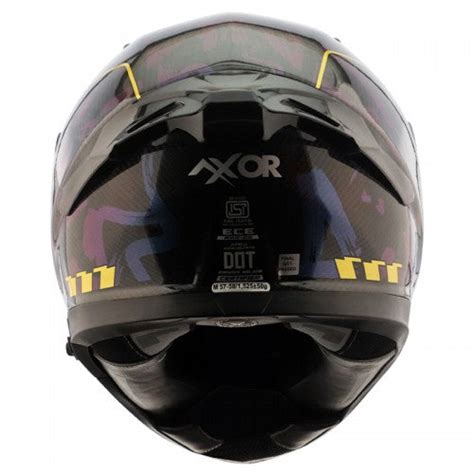 AXOR Apex Carbon Small Checks Gloss Neon Yellow Helmet– Moto Central