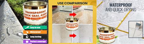 9UP® 1Pc Transparent Crack Seal Agent | 200ml Waterproof Adhesive Glue ...