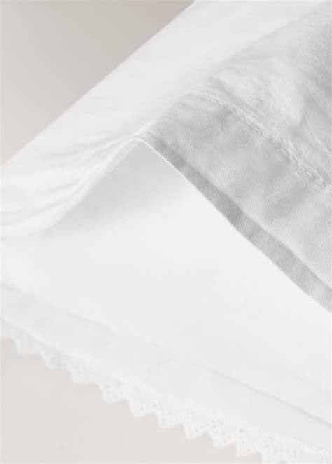 Garment-washed percale cot pillowcase 30 x 50 cm - Home | MANGO Sweden
