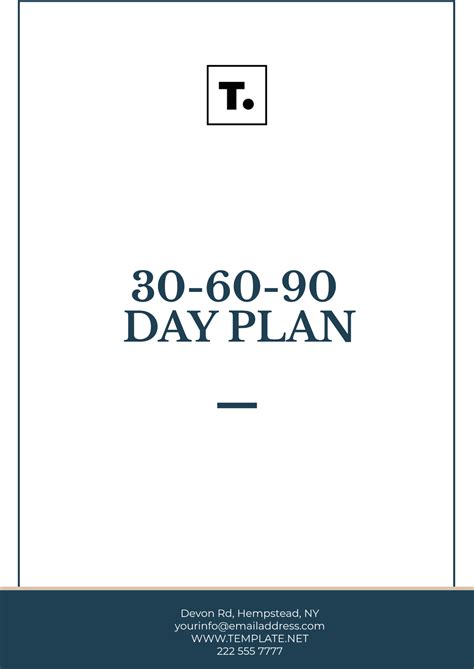 Free Leadership 30-60-90-Day Plan Layout Template to Edit Online