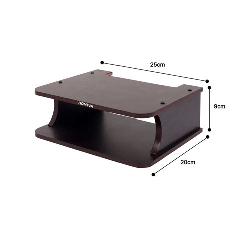 HOMIVA DIY Compact Wooden Wall Mount Stand with Curved Side Design - B