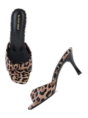 Buy DROP BOLD Elegant Leopard Print Heel Sandal for Women at Amazon.in