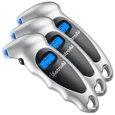 AstroAI Digital Tire Pressure Gauge 150 PSI, Silver Color, 3 Pack
