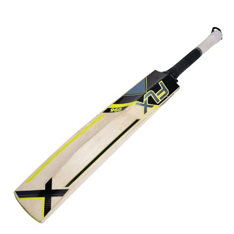 FLX EW 960 English Willow Cricket Bat for Leather Ball, Black - Youth ...