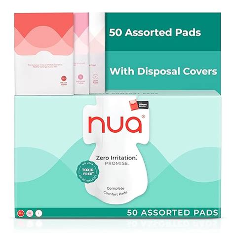 Buy Nua Complete Comfort Sanitary Pads for Sensitive Skin | Pack of 50 ...