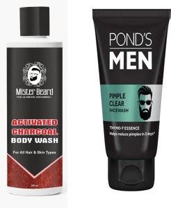 Mister Beard Activated Charcoal Body Wash 200ML with Men Pimple Clear ...
