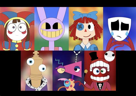 Digital Circus Characters 的图像结果