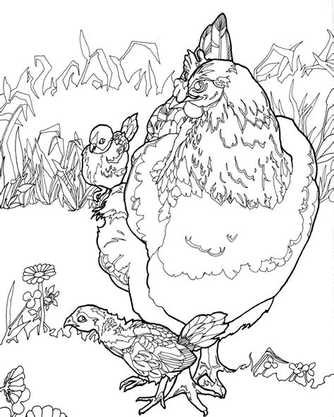 Beautiful Coloring Pages of A variety of Chicken Designs - Coloring Pages