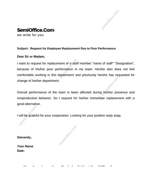 Effective Replacement Letter Sample: How To Write A Professional And ...