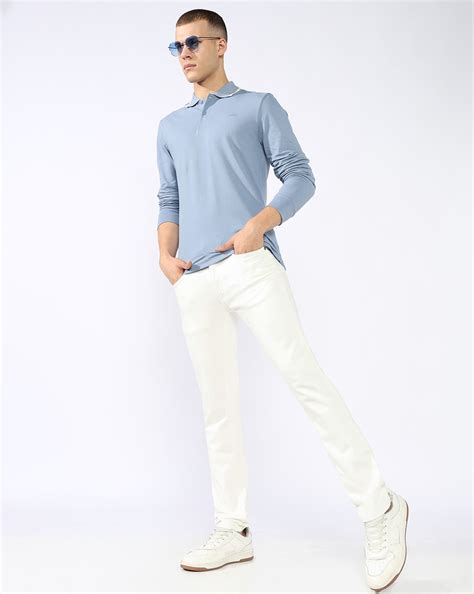 Albert Slim Fit Mid Rise White Stay White Jeans