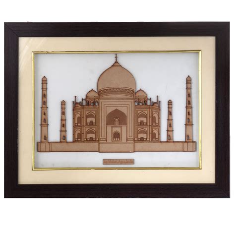 Taj Mahal - Wooden Engraved Frame | The Engraved Store