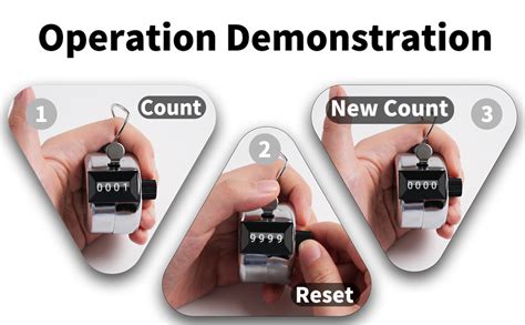 Levin Tally Counter, 4-Digit Clicker Counter, Metal Hand Tally Counters ...