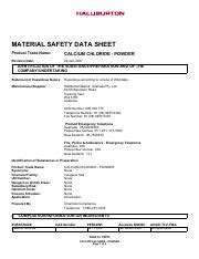 CALCIUM CHLORIDE - POWDER.pdf - MATERIAL SAFETY DATA SHEET Product ...