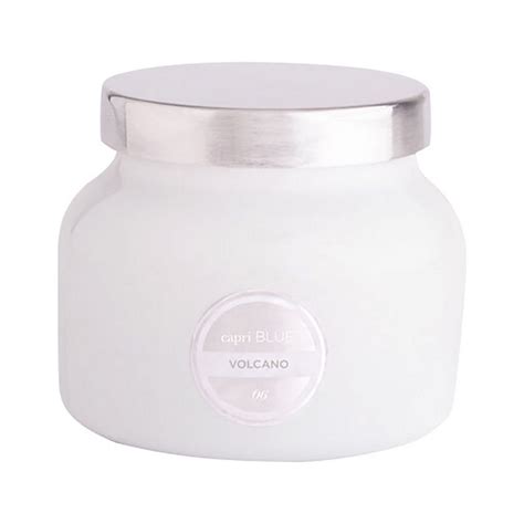 capri BLUE Volcano White Petite Jar | Size 8 oz | Up to 40 hours Burn ...