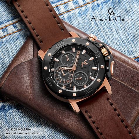 Alexandre Christie 9205 MCL Chronograph For Men – Rose Gold Brown ...