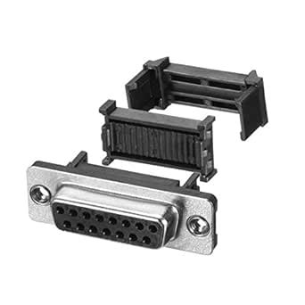 uxcell IDC D-Sub Ribbon Cable Connector 15-pin 2-row Female Socket IDC ...