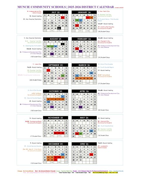 Muncie Community Schools Calendar 25-26 Revised [PDF] - EduCounty