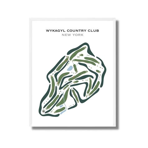 Wykagyl Country Club, NY | Golf Course Map, Golf Map, Golfer Gift for ...