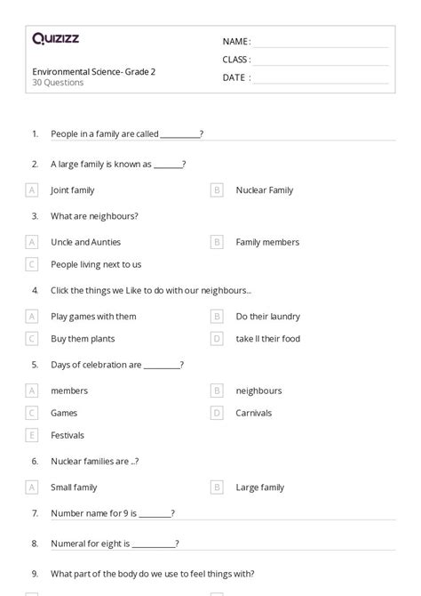 50+ Environmental Science worksheets for 1st Class on Quizizz | Free ...