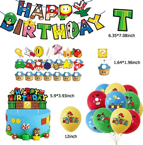 Mario Birthday Decorations Super Mario Birthday | Ubuy India