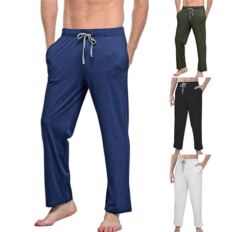 Elainilye Fashion Mens Pajama Pants Casual Spring Pajama Pants Knit ...