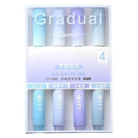 Silly Panda 4Pcs Cute Highlighters Markers Pastel Highlighter Pen Set ...