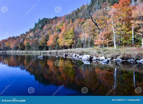 Adirondacks Fall Foliage, New York Stock Image - Image of cloudless ...