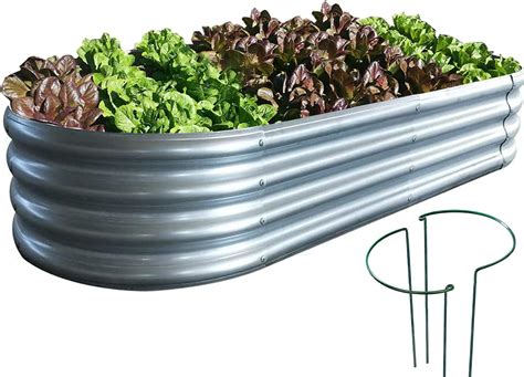 Amazon.com: 2 Pcs 9 x 3 x 1 FT Galvanized Steel Raised Garden Bed ...