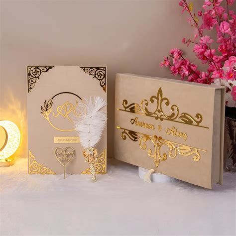 Offwhite Nikah Nama Hamper (Thumb Print Edition)| Wedding Gifts Online ...