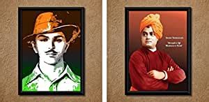Unique Indian Crafts Legendary Bhagat Singh & Swami Vivekananda Wall ...