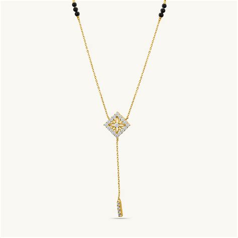 Buy Anika Diamond Mangalsutra | Gold Vermeil – PALMONAS