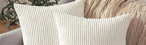 Buy Guffaw Super Soft Stripped Corduroy Luxurious Cushion Covers for ...