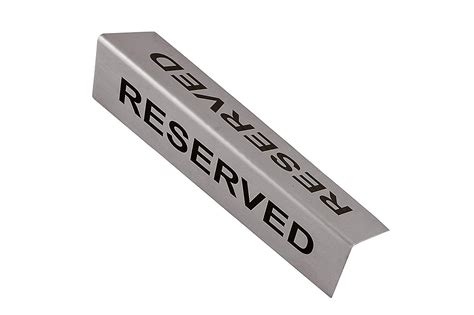 MK SIGN Stainless Steel RESERVED Sign Board Plate for Hotel , Table ...