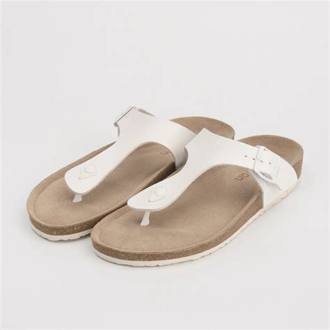 Thong Cork White Sandals for Men - NoStrain