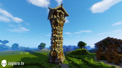 Watchtower with Tree Minecraft 的图像结果