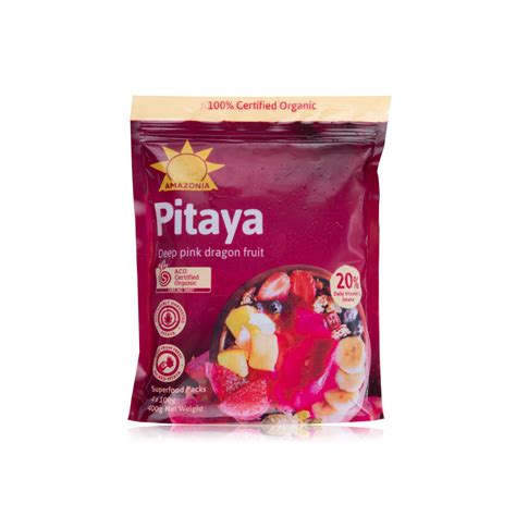 Amazonia Frozen Pitaya Deep Pink Dragon Fruit 400G - Spinneys United ...