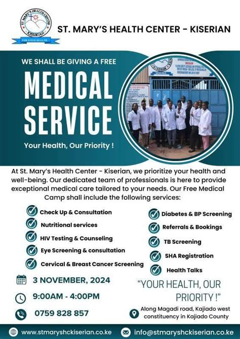 Free Medical Camp, St. Mary's Health Centre - Kiserian, Naivasha, 3 ...