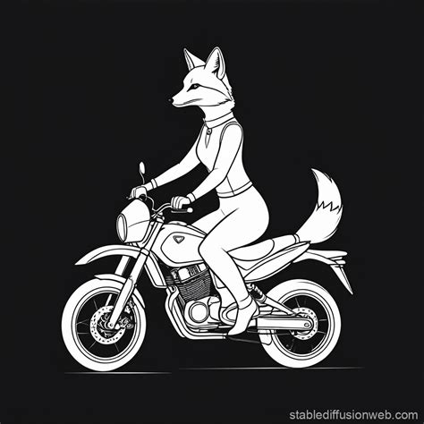 Female Fox on Motorcycle | Stable Diffusion Online