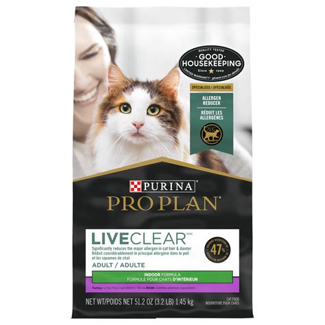 Purina Pro Plan Allergen Reducing, Indoor Cat Food, LIVECLEAR Turkey ...